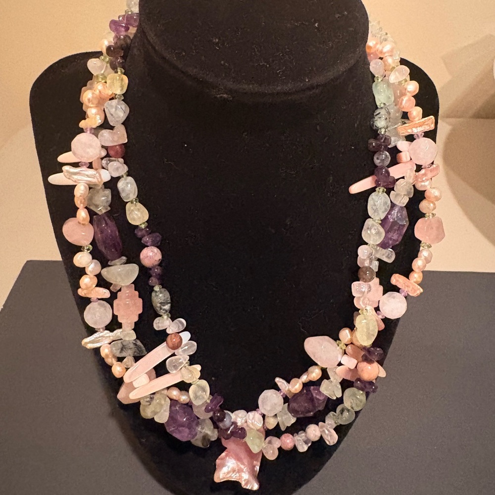 Elegant Multicolor Gemstone Necklace